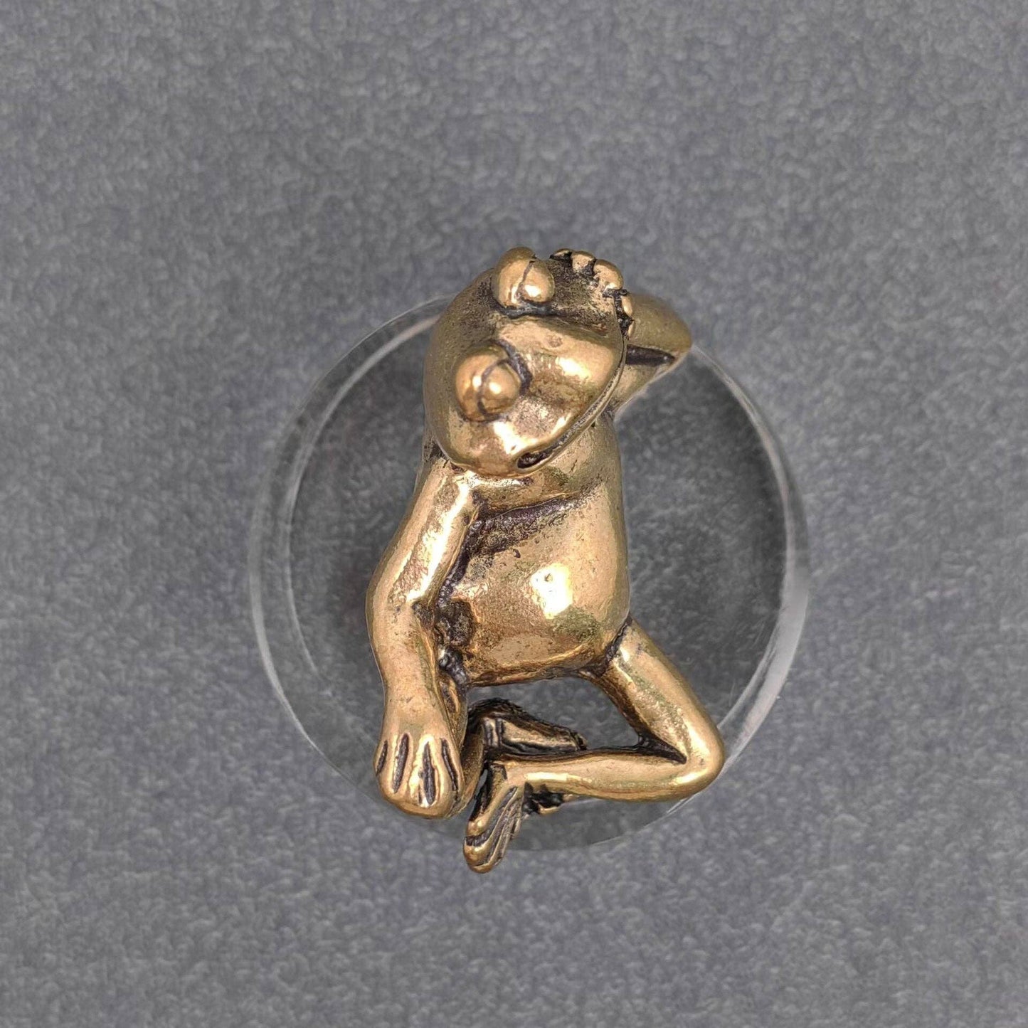 Brass Side-Lying Frog Desktop Ornaments Decorations
