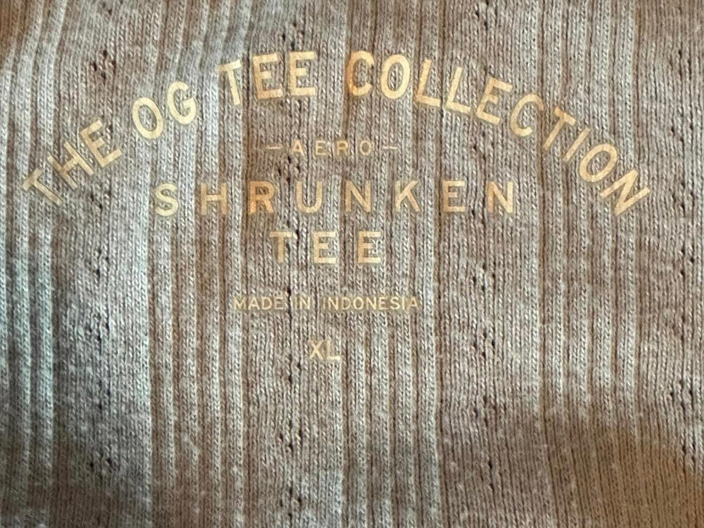 Aero Shrunken Tee Collection Women's Ribbed Top XL Blue