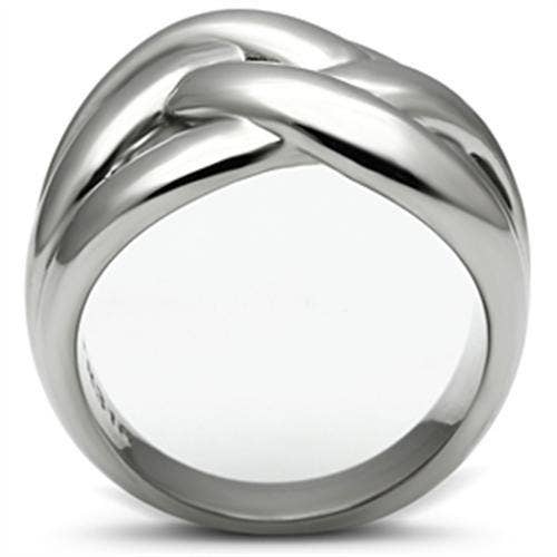 TK396 - High polished (no plating) Stainless Steel Ring with No Stone: 7