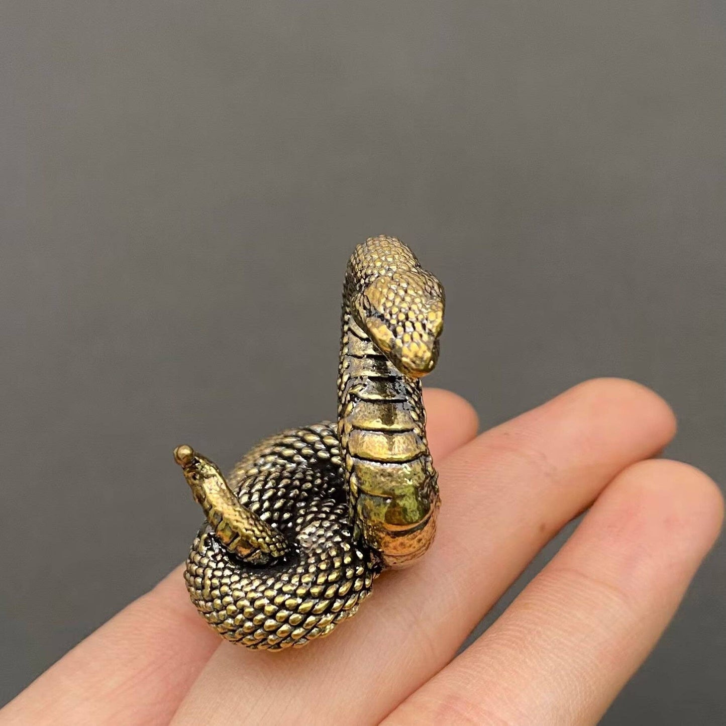 Brass Python Snake Crafts Desktop Ornaments Decoration