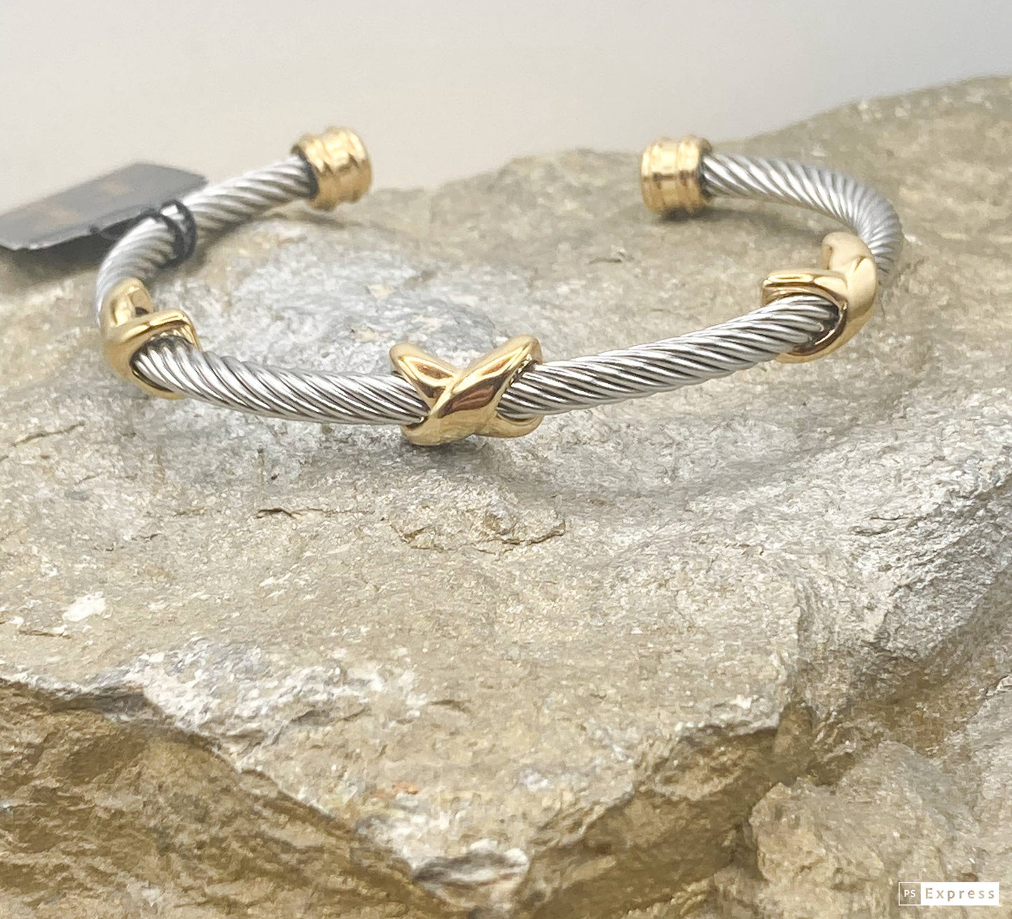Stainless Steel Cable Bracelet : Silver