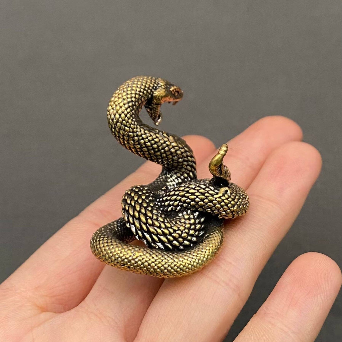 Brass Python Snake Crafts Desktop Ornaments Decoration