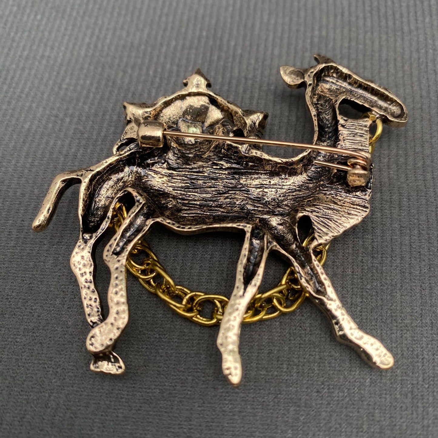 Rhinestone Inlaid Camel Brooch