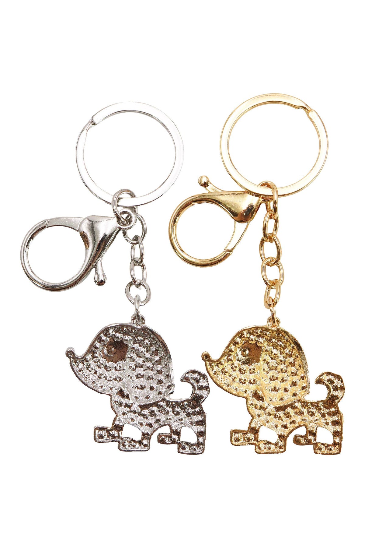 Puppy Dog Bling Rhinestone Key Chain: ASSORTED / ONE SIZE