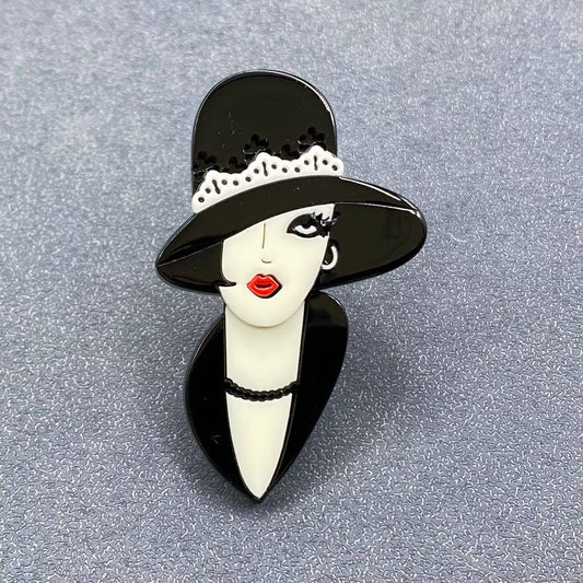 Creative Beauty Acrylic Brooch - MIO64308