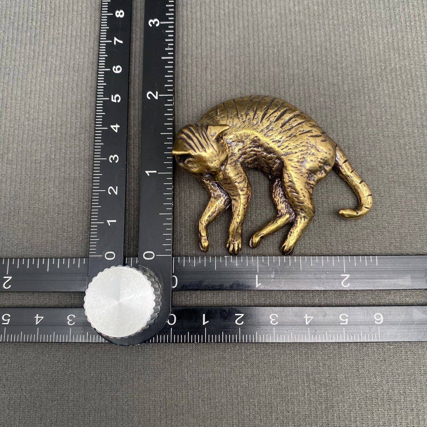 Brass Lazy Cat Crafts Decoration Desktop Ornaments
