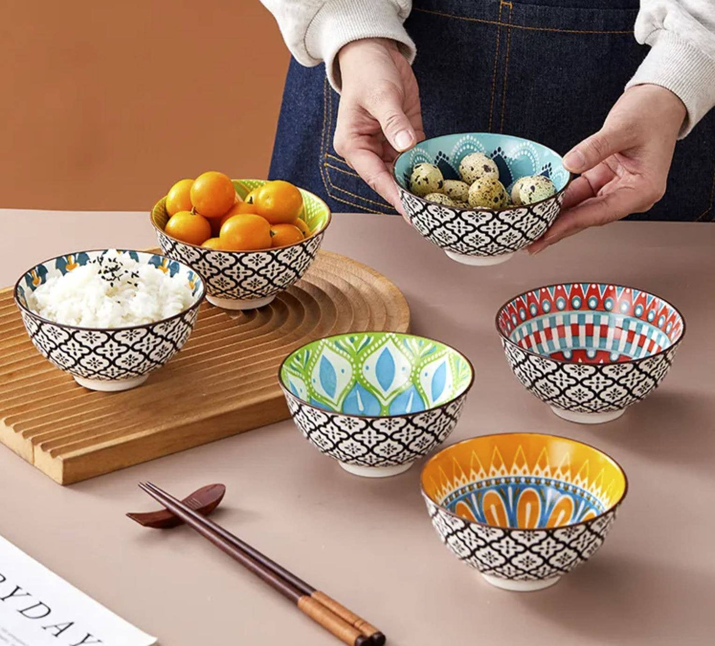 Multi-Color Bowl Set of 6