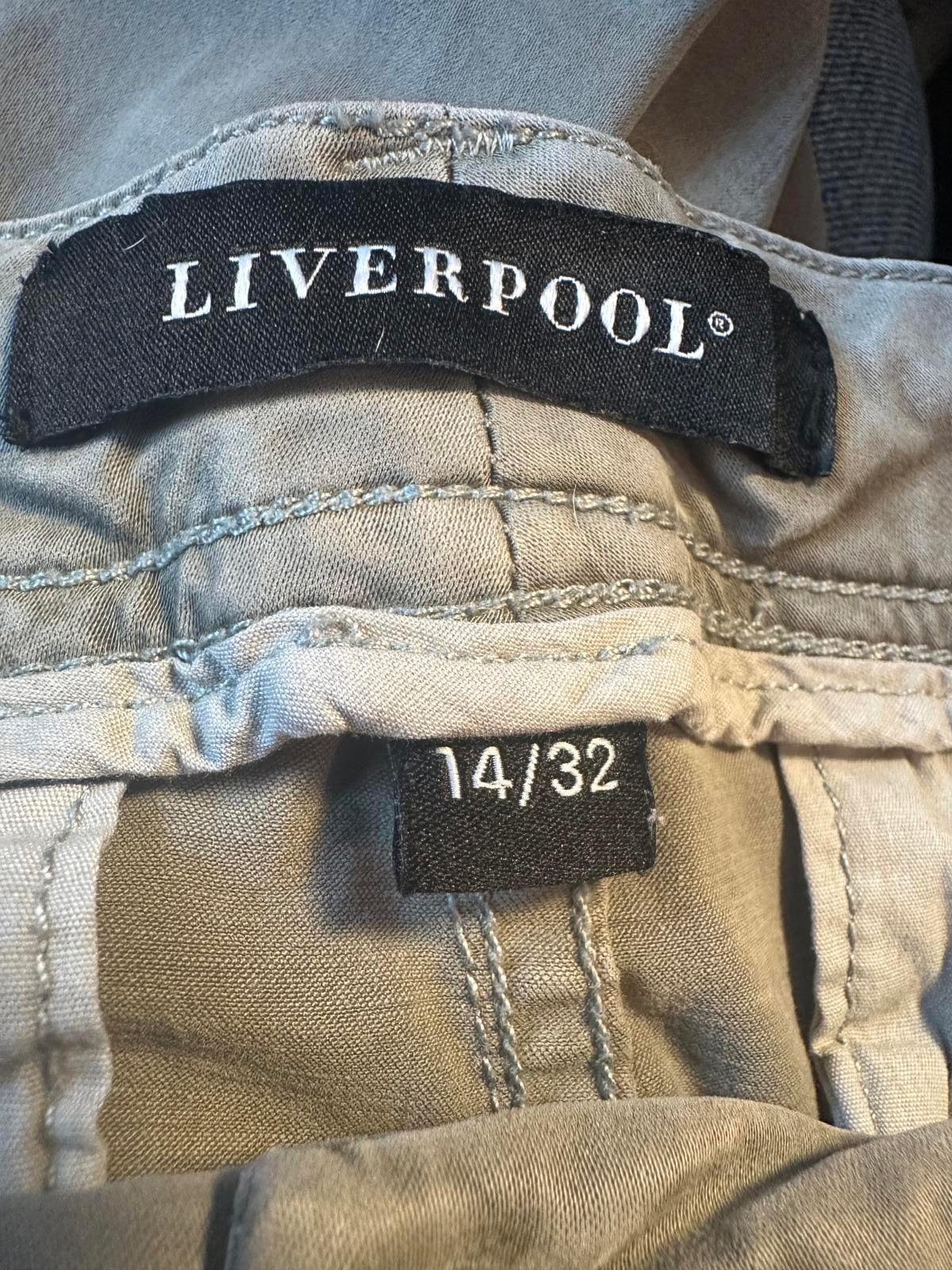 Liverpool Classic Fit Khaki Light Olive Pants Size 14/32