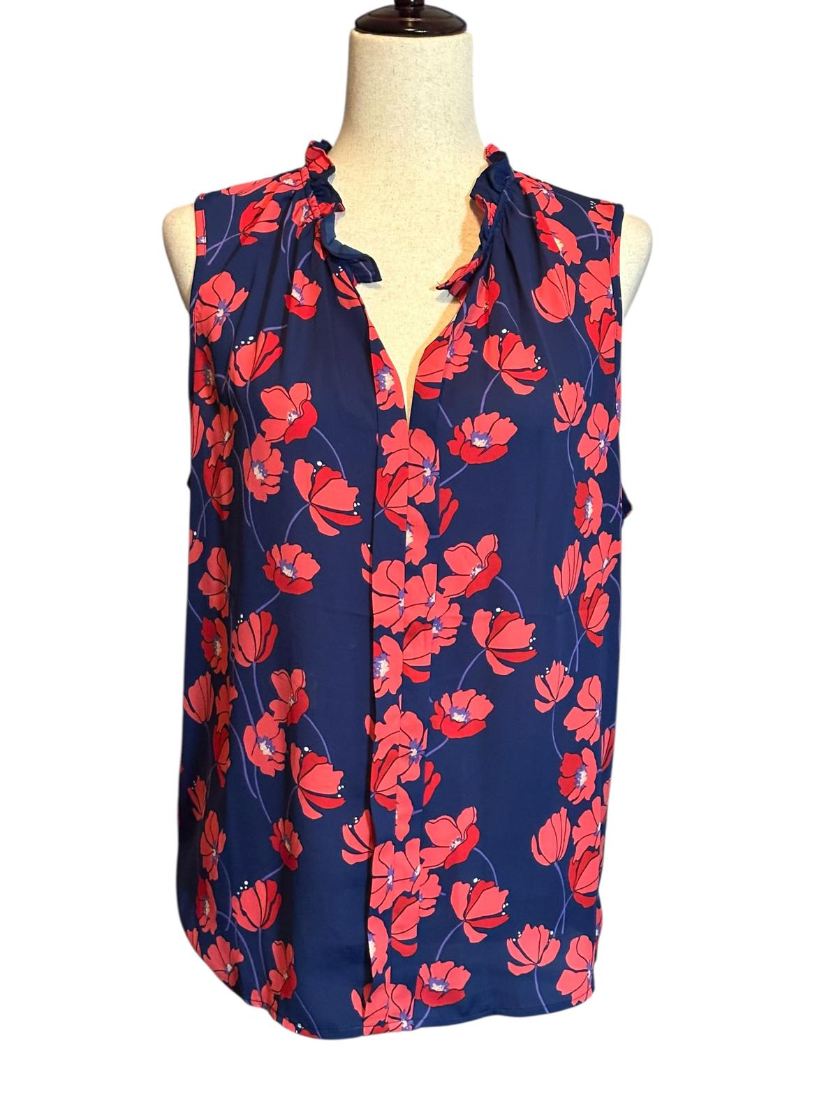 41 Hawthorn Sleeveless Floral Print Blouse Top XL