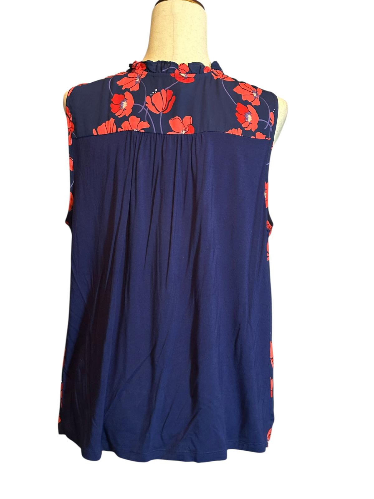 41 Hawthorn Sleeveless Floral Print Blouse Top XL