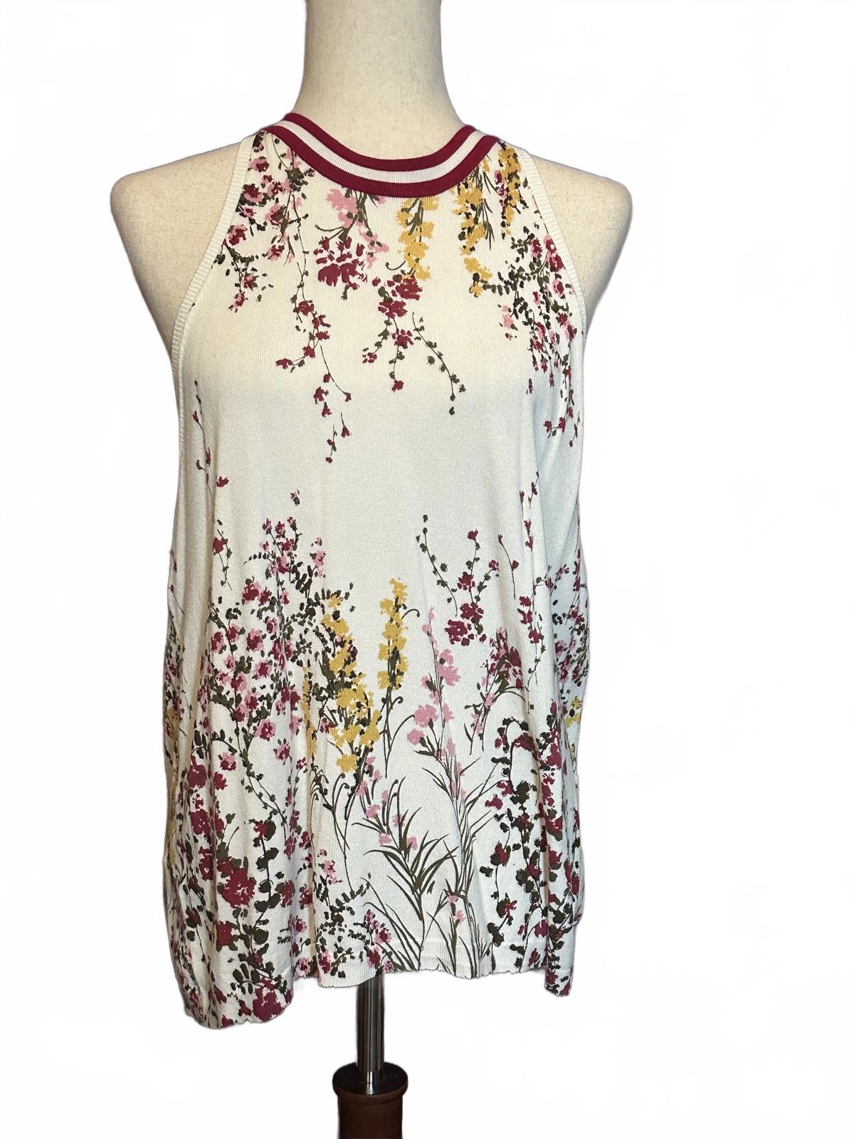 danielrainn XL Floral Halter Neck Sleeveless Top