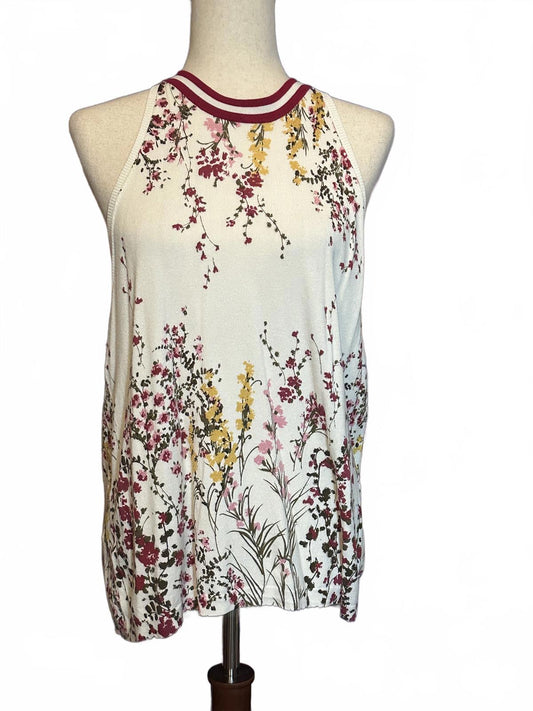 danielrainn XL Floral Halter Neck Sleeveless Top