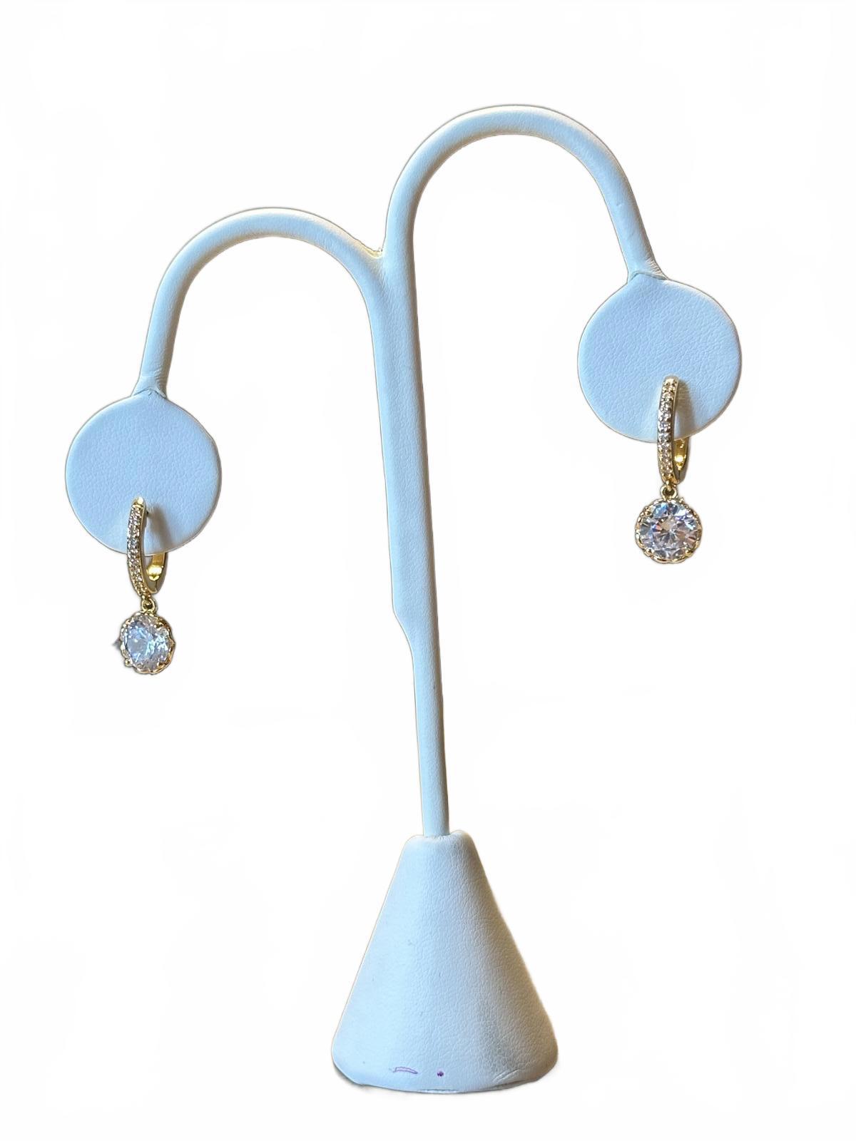 Kate Spade New York Gold Tone Crystal Drop Earrings