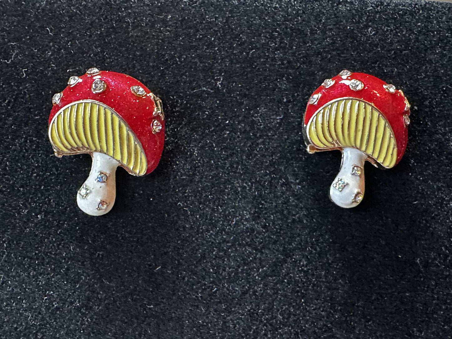 Betsey Johnson Mushroom Themed Necklace and Earrings Set