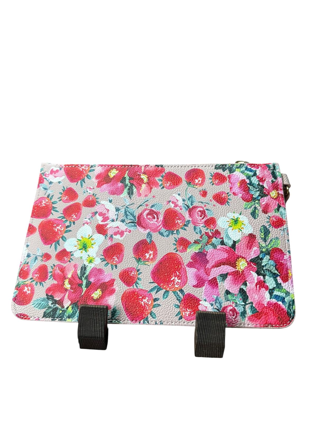 Betsey Johnson Strawberry Floral Wristlet Clutch Wallet