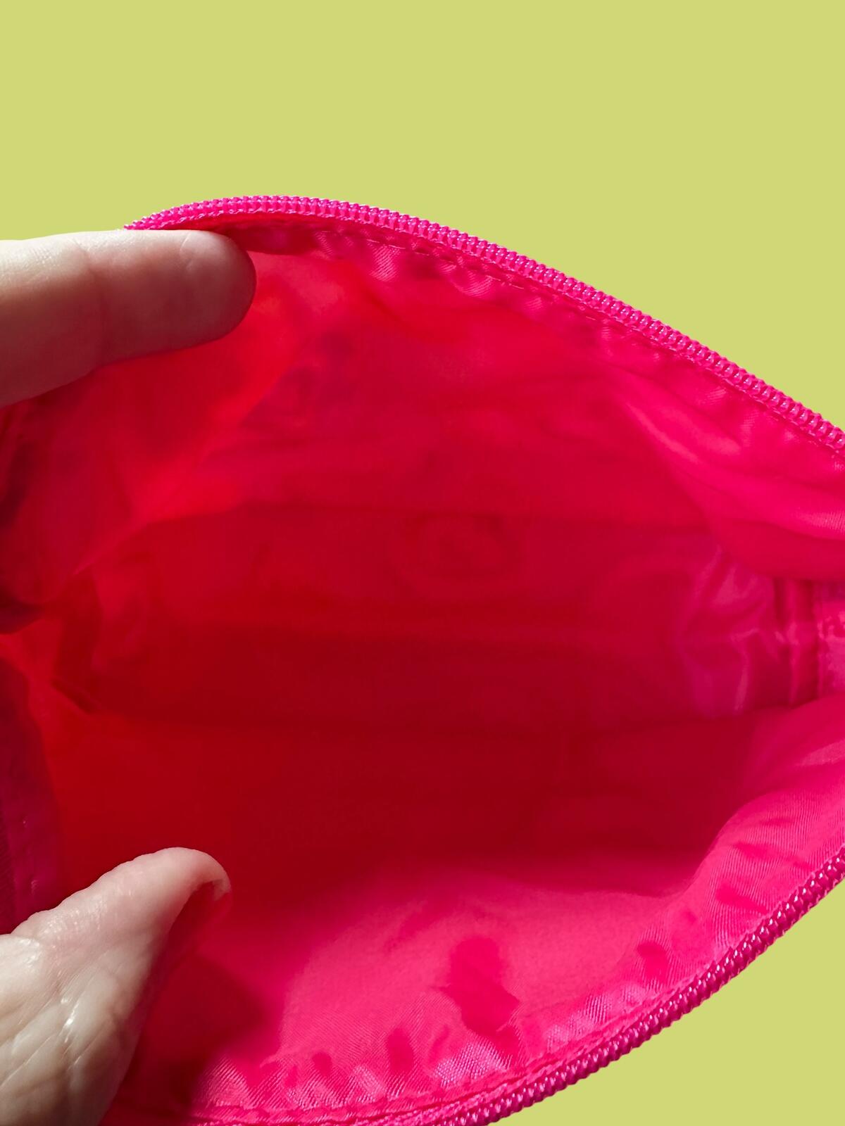 Clinique Heart Print Zip Cosmetic Pouch and Bottles