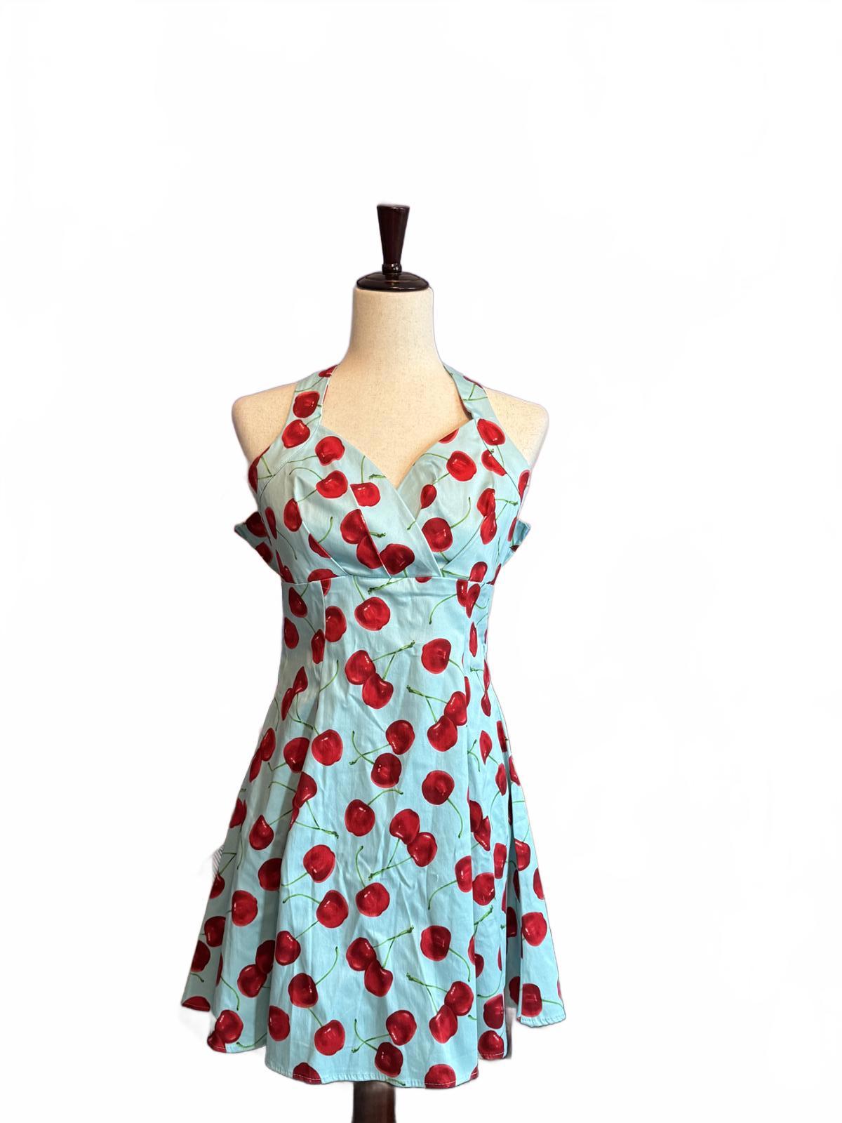 Ixia Y2K Style Cherry Print Halter Dress XS or XXS