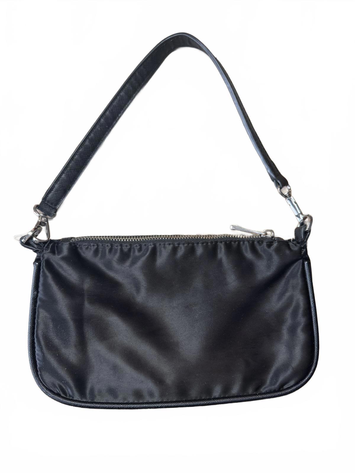 Zara Black Satin-y Shoulder Bag
