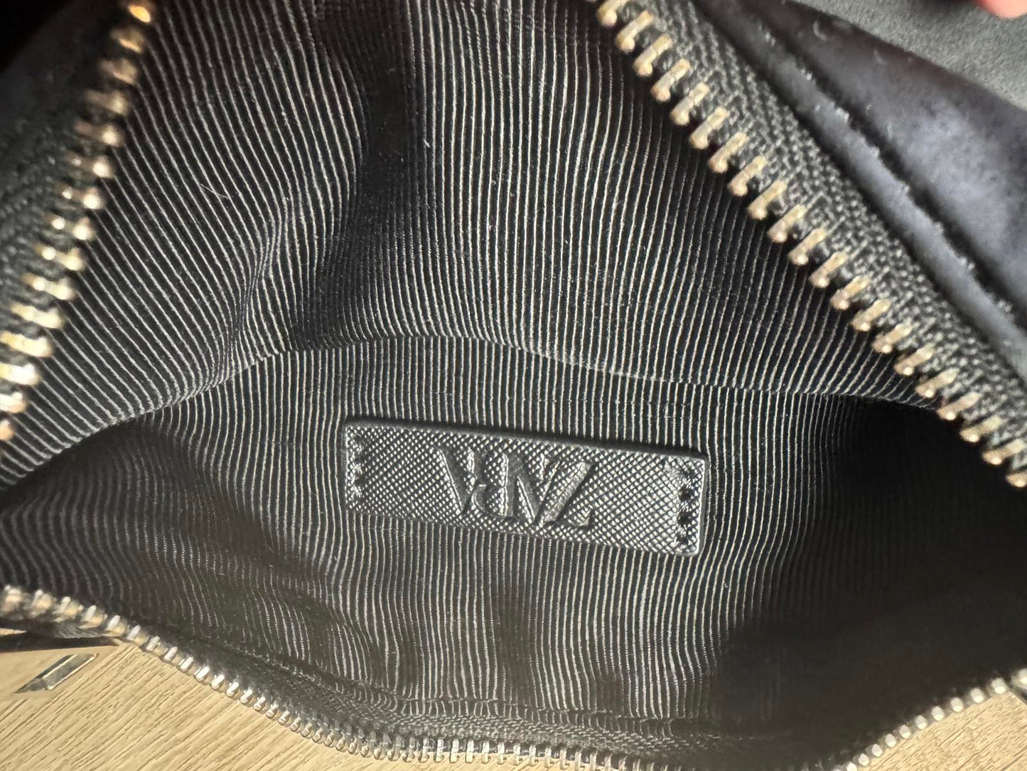 Zara Black Satin-y Shoulder Bag