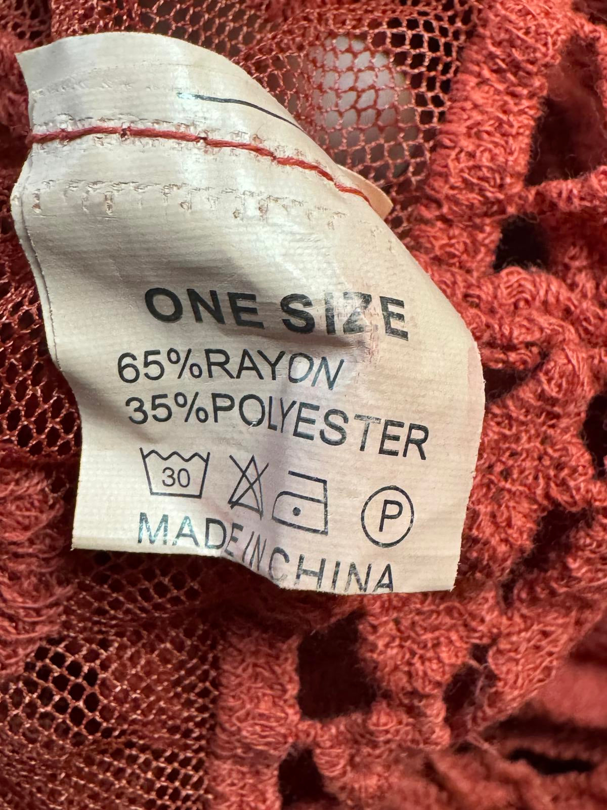 Elegant Red Lace Beach Cover-Up Dress