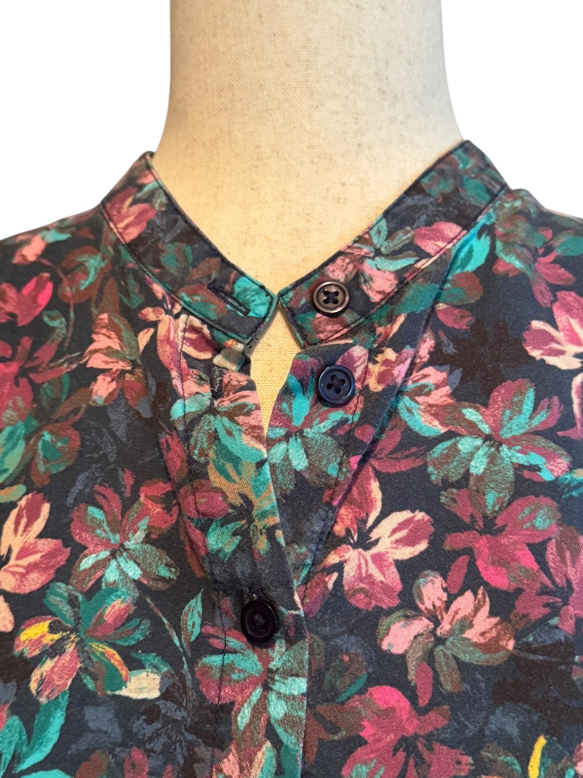 Kut from the Kloth Women's Floral Button-Up Blouse Size M