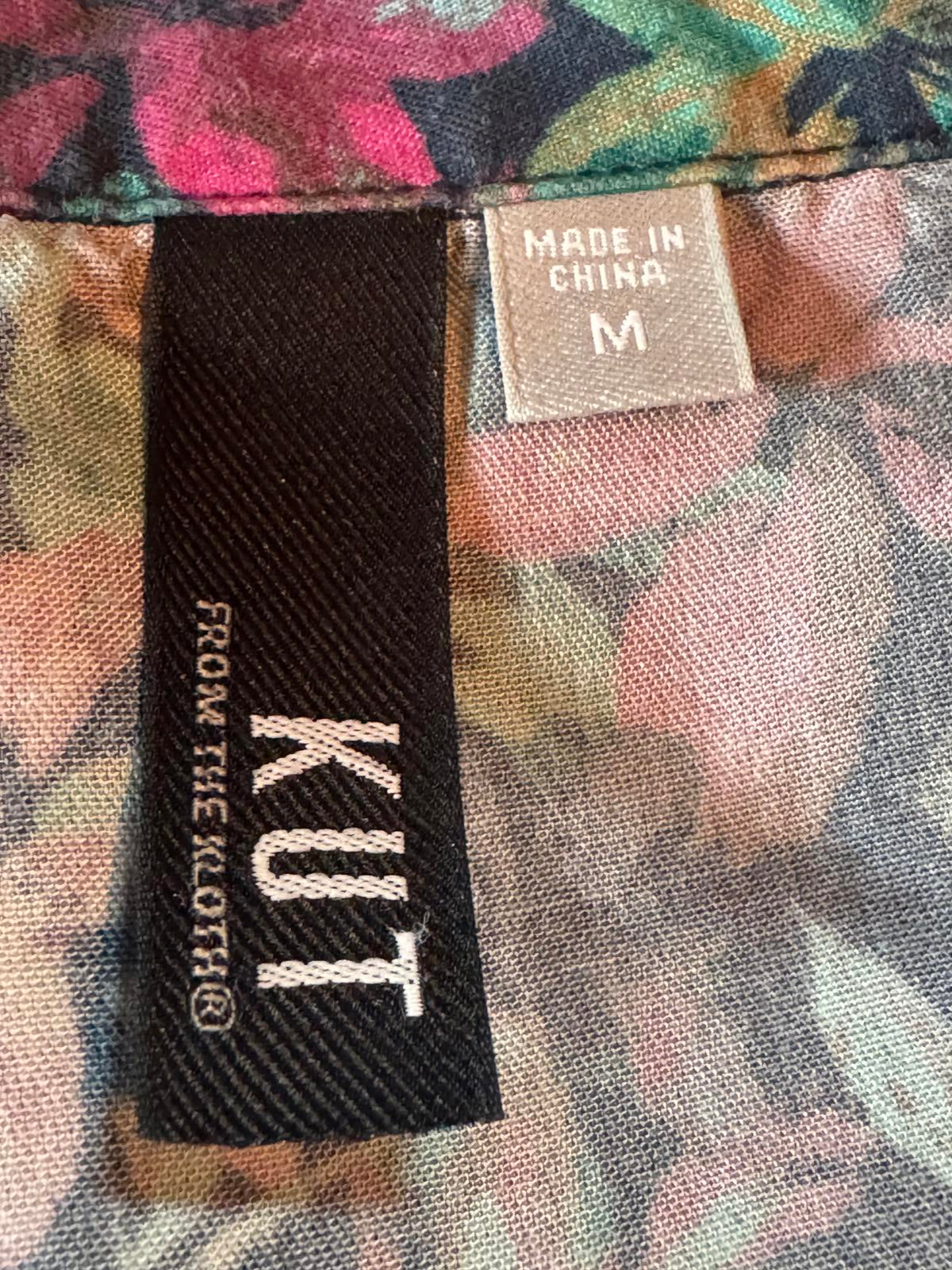 Kut from the Kloth Women's Floral Button-Up Blouse Size M