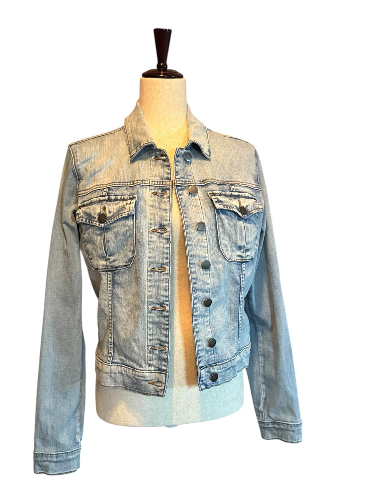 Kut from the Kloth Light Blue Denim Jacket with Button Front