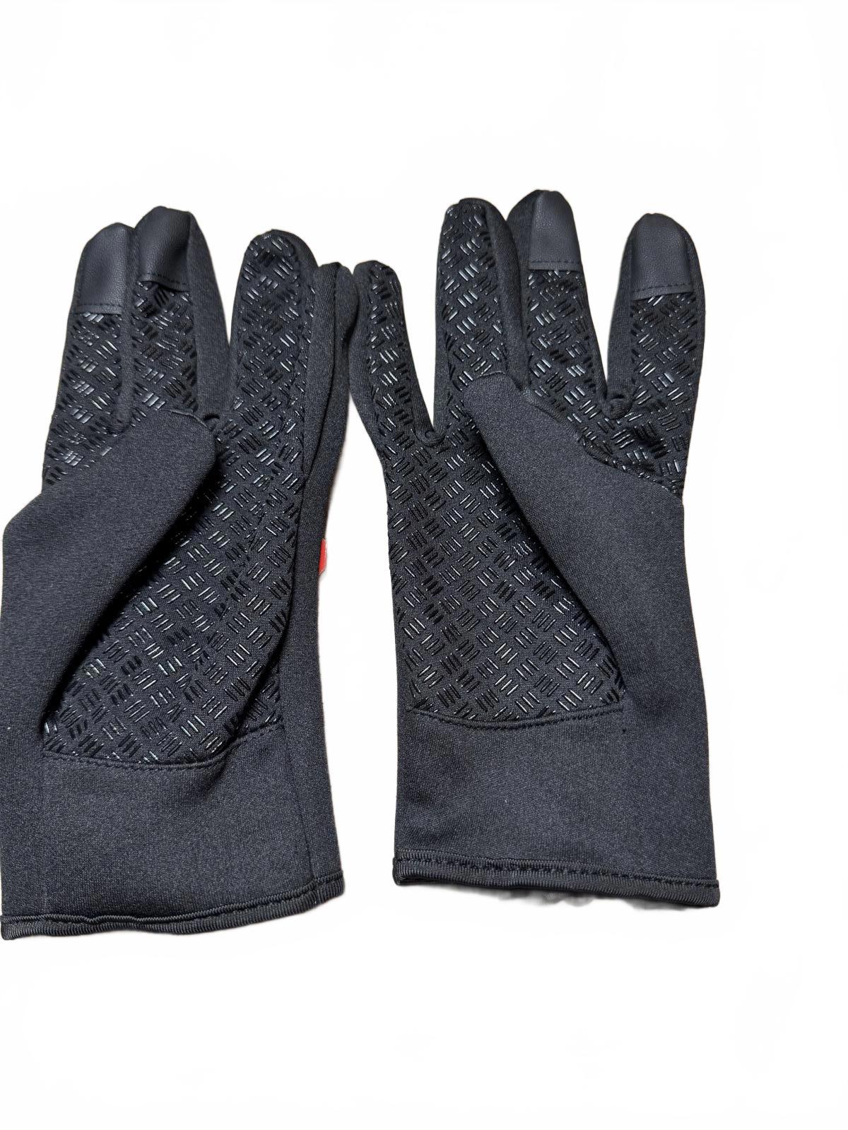 B-Forest Black Zip-Up Sports Gloves with Grip Pattern Small