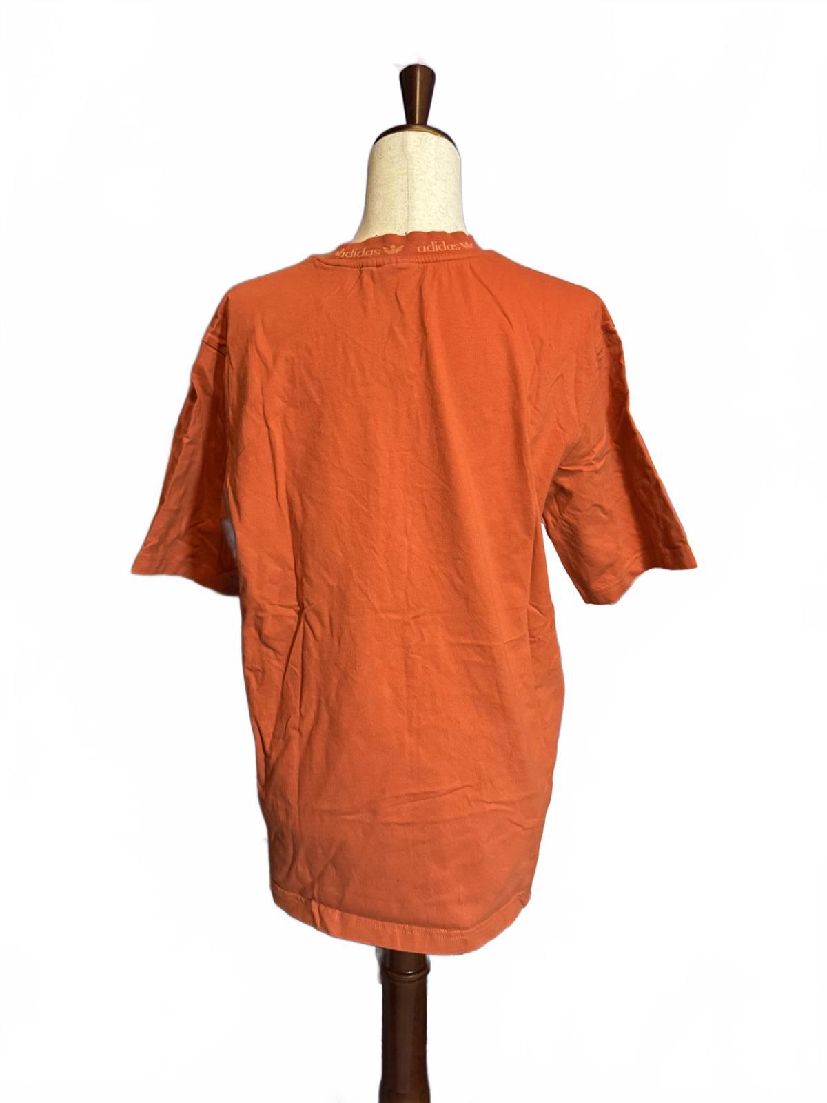 Adidas Orange Short Sleeve Casual T-Shirt Size Small