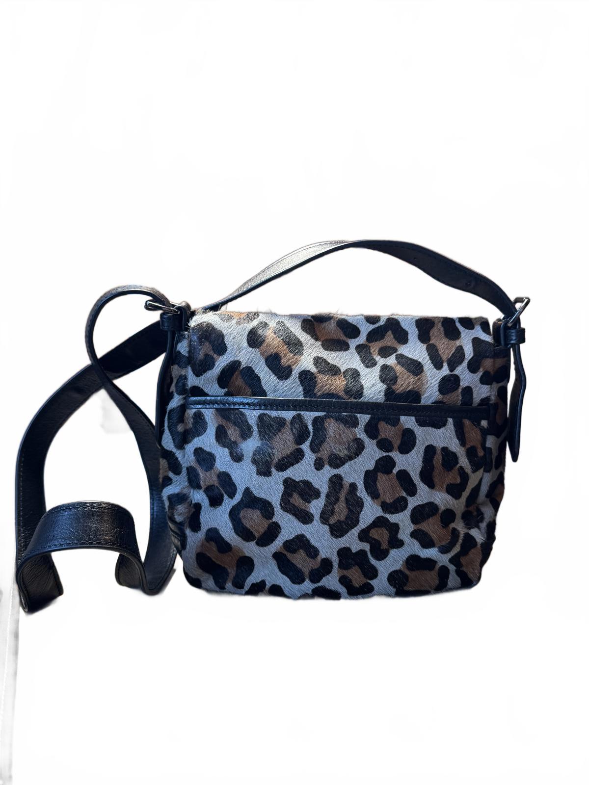 Tory Burch Leopard Print Cow Fur Crossbody Bag