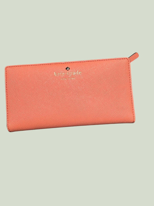 Kate Spade Coral Leather Zip Around Wallet