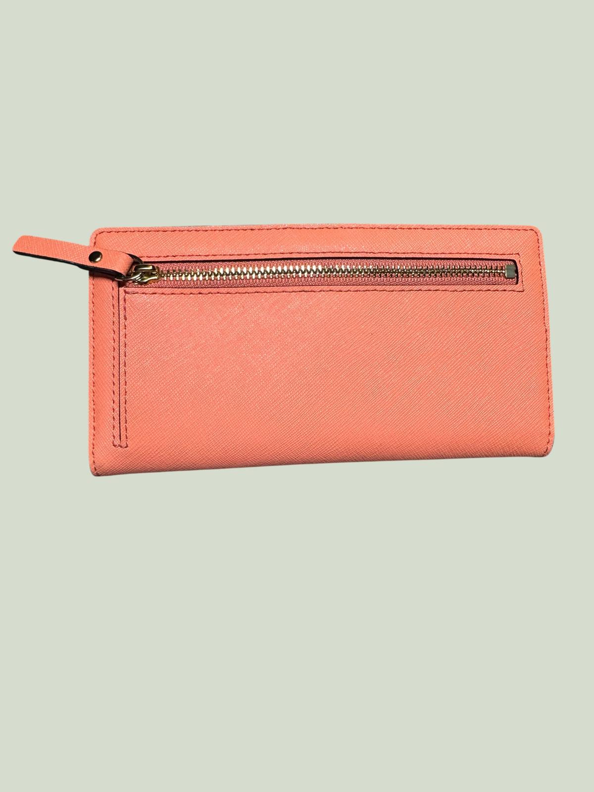 Kate Spade Coral Leather Zip Around Wallet