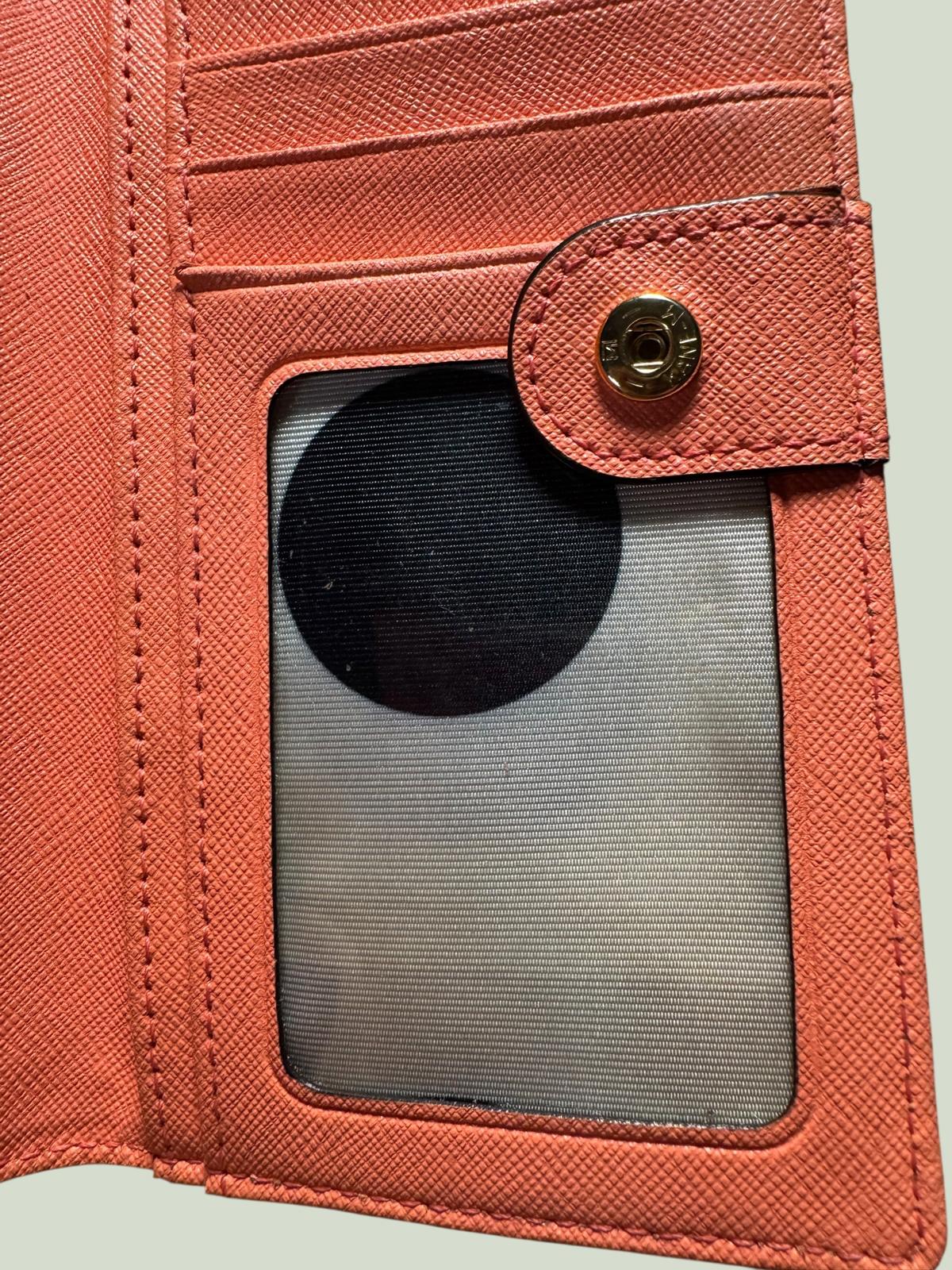 Kate Spade Coral Leather Zip Around Wallet