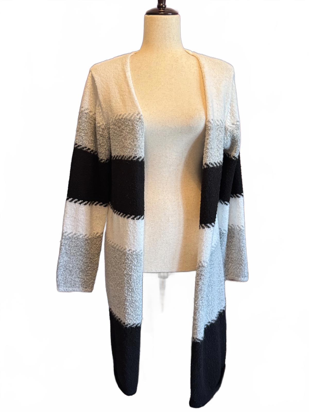 Fortune + Ivy Women's Long Open Front Cardigan Sweater Large