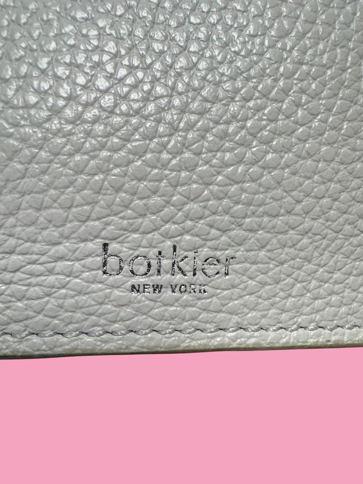 Botkier New York Leather Wristlet Clutch White & Silver