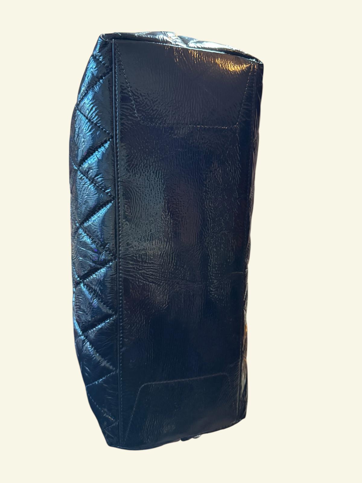Coach Poppy Signature Glam Tote Patent Quilted Y2K