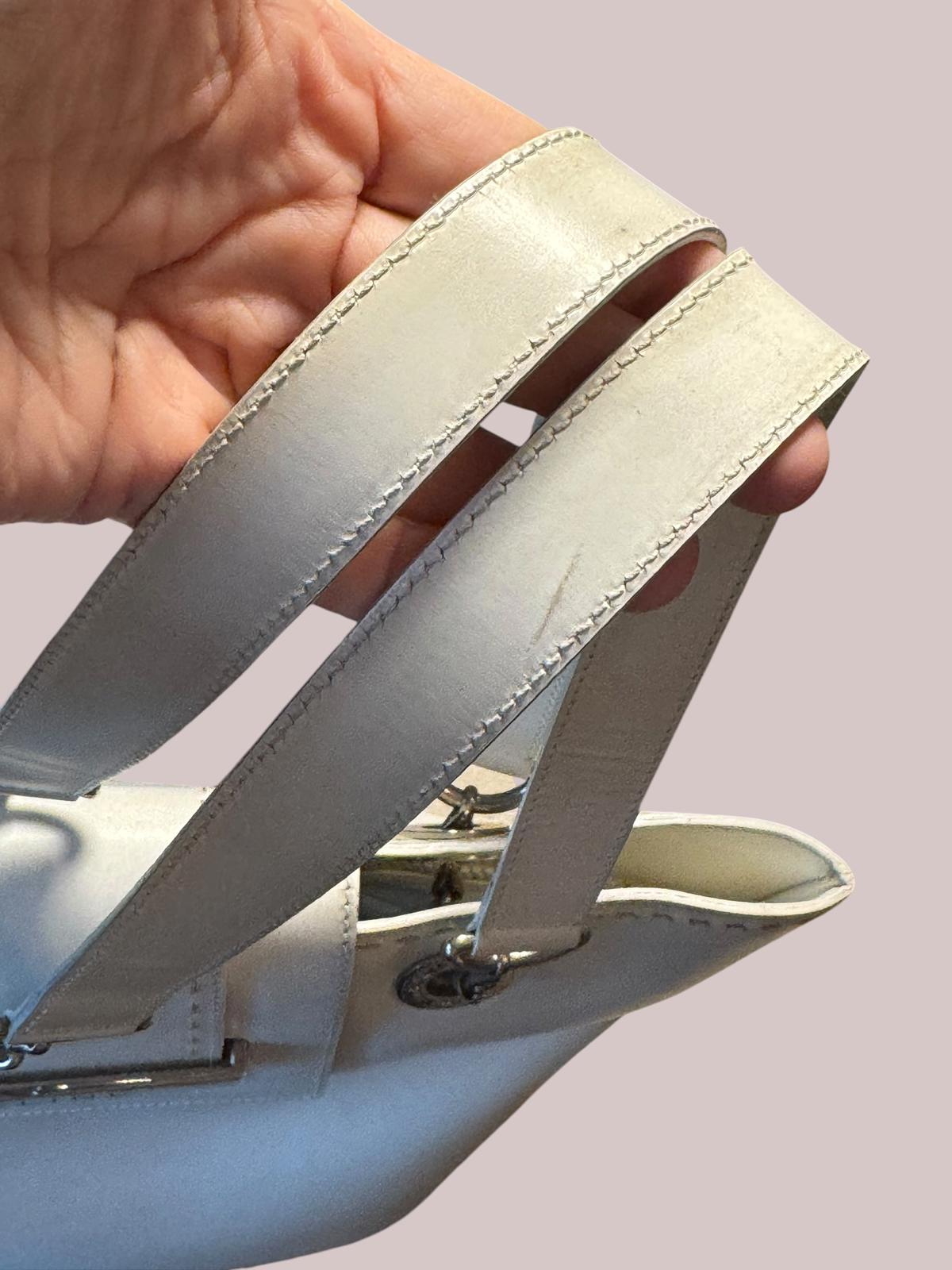 Authentic Vintage Céline White Leather Tote Bag