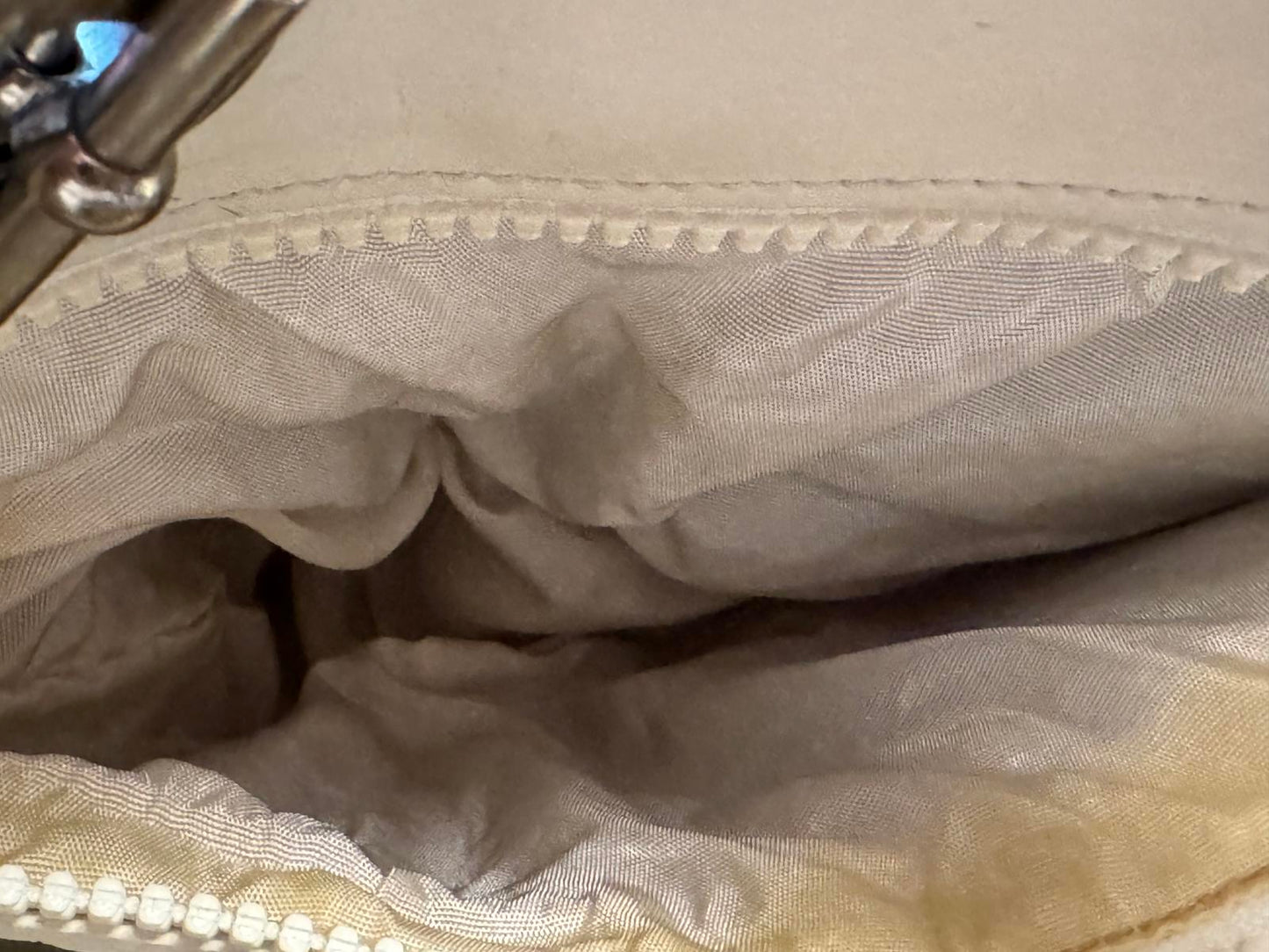 Authentic Vintage Céline White Leather Tote Bag