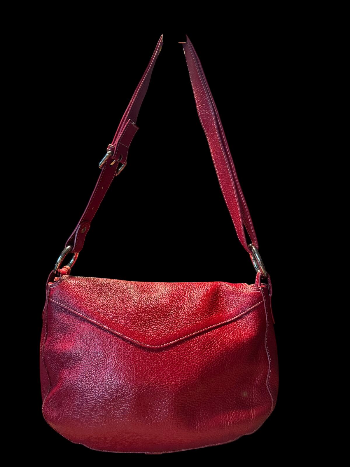 Furla Red Pebbled Leather Crossbody or Shoulder Bag