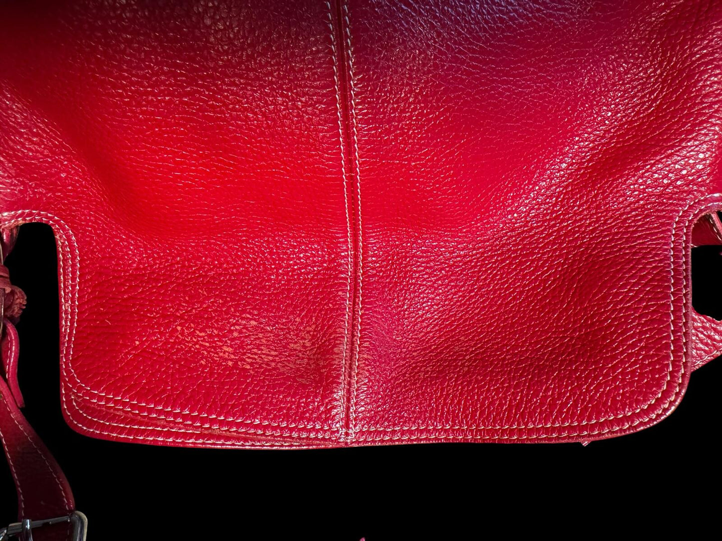 Furla Red Pebbled Leather Crossbody or Shoulder Bag