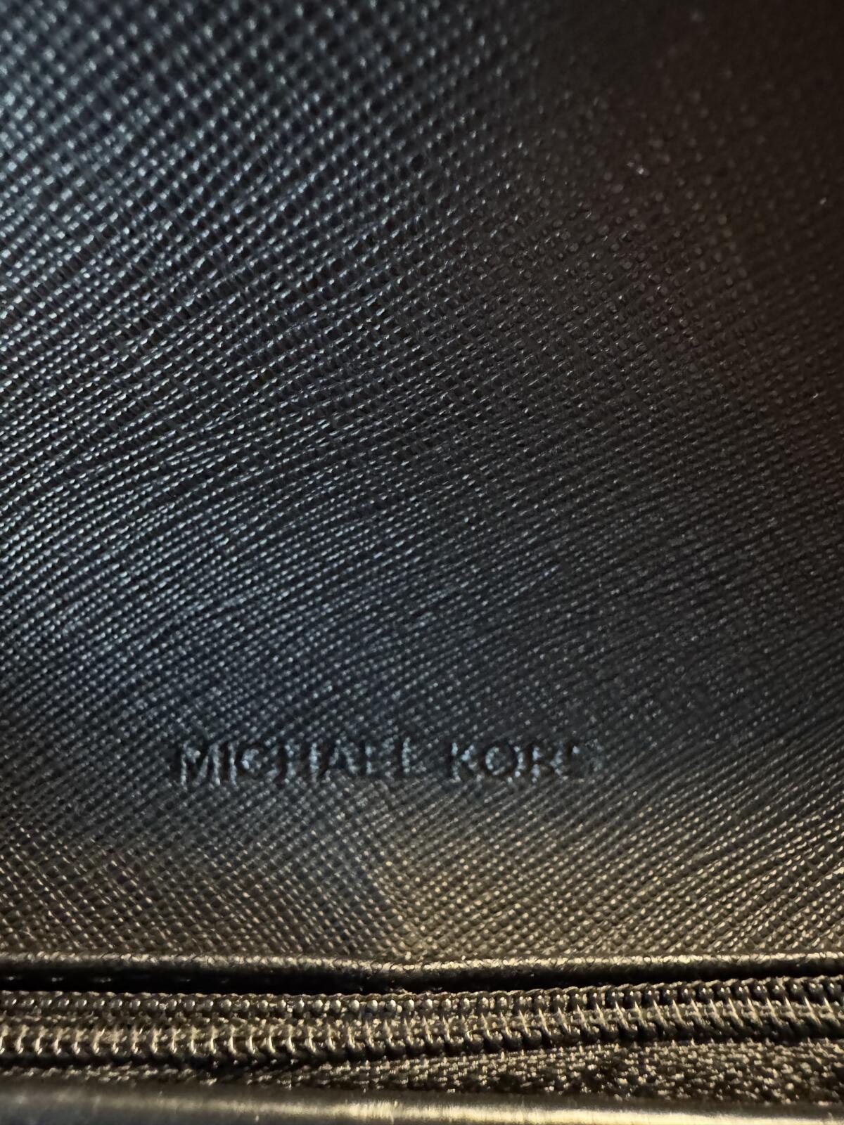 Michael Kors Black Leather Wristlet Wallet