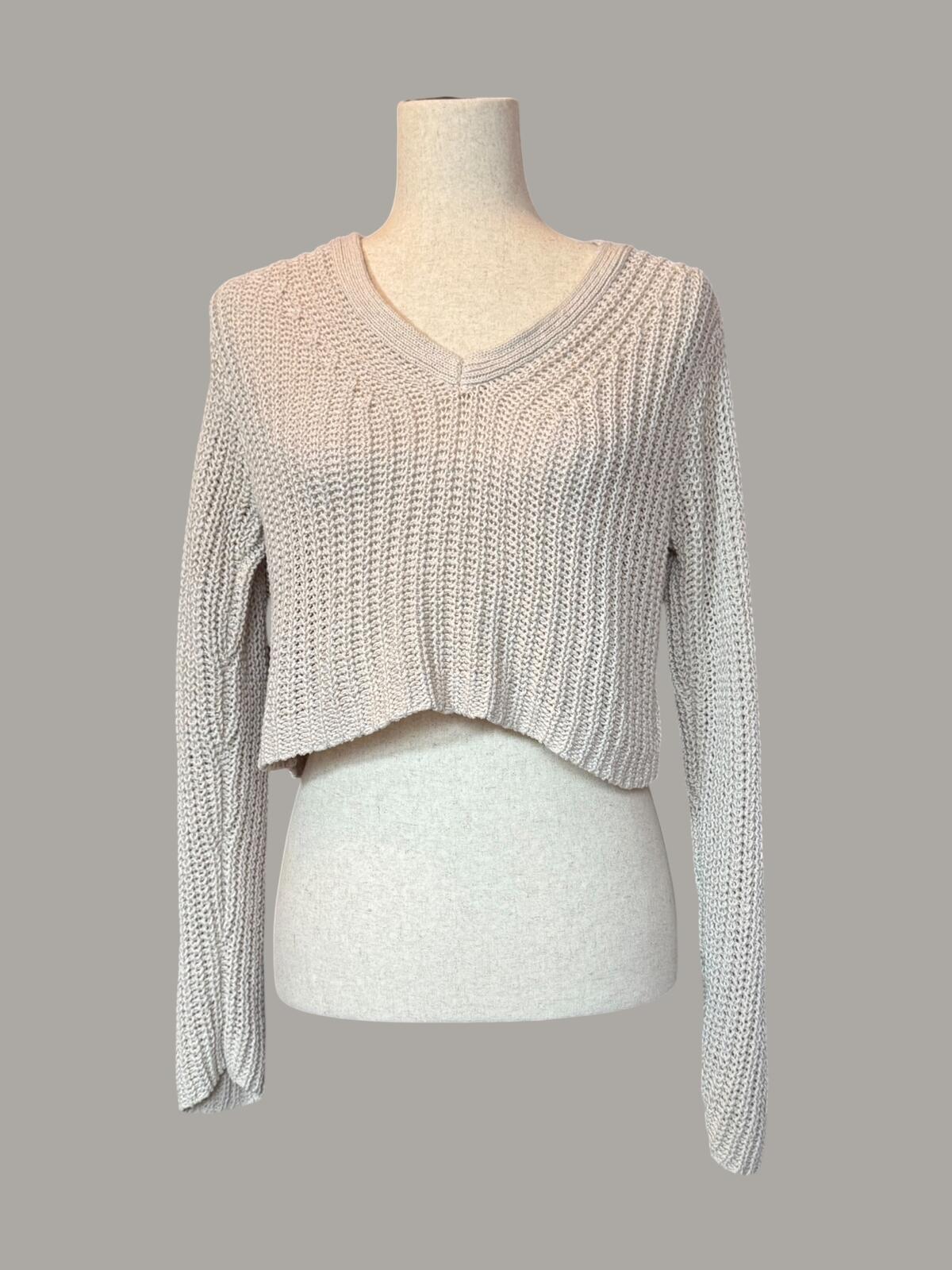 L.A. Hearts Cropped Knit Sweater, Size XS