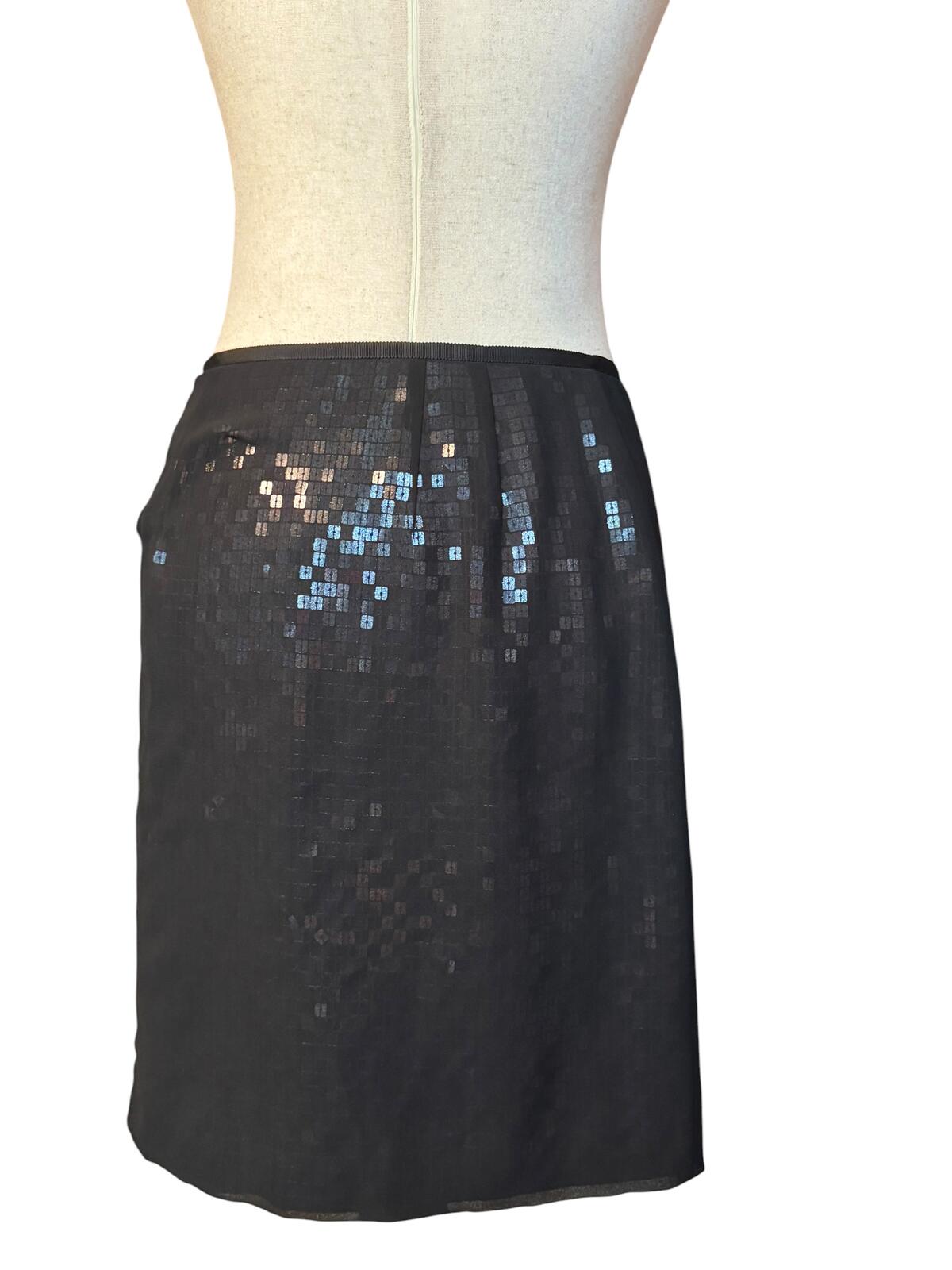 Ann Taylor Petites Black Sequin Skirt