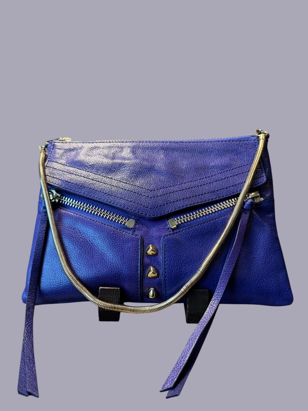 Botkier Purple Leather Crossbody Clutch Bag