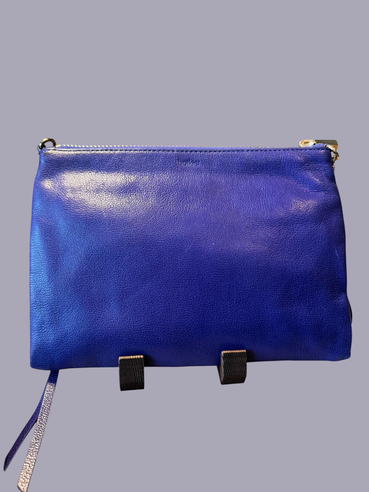Botkier Purple Leather Crossbody Clutch Bag