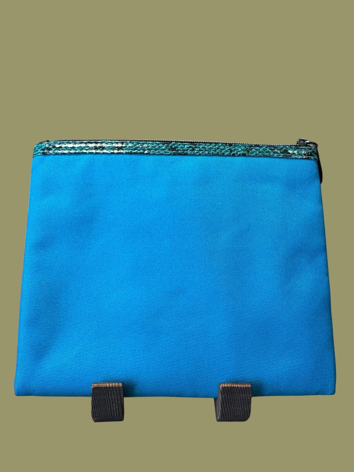 Papyrus Tropical Print Zip Pouch Clutch with Bee Embellished