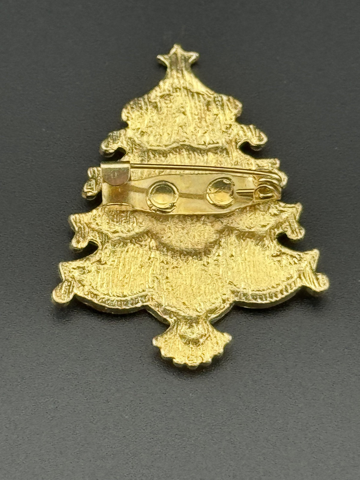Christmas Tree Brooch Pin with Rhinestones