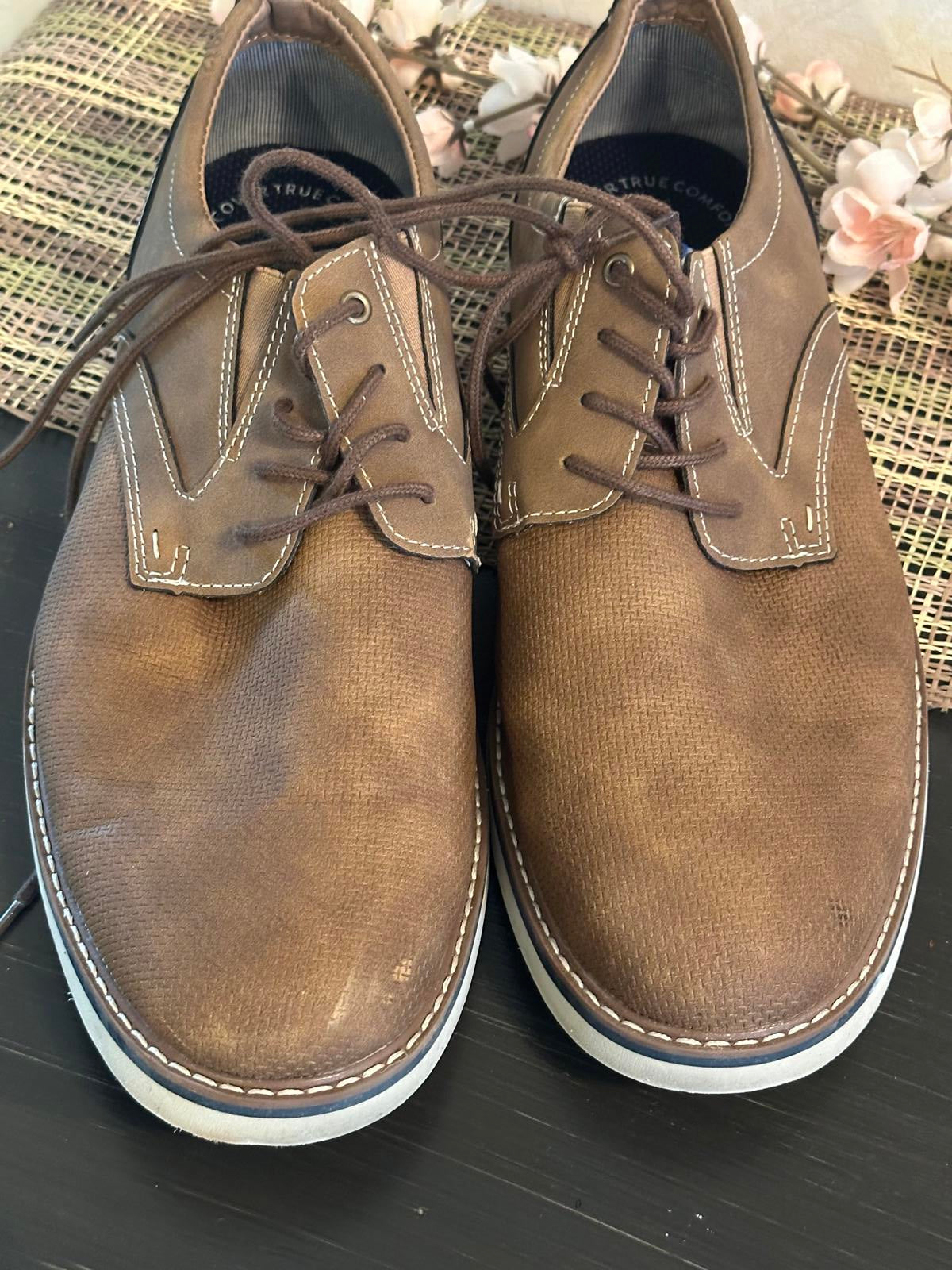 Nunn Bush Men’s Brown Leather Casual Shoes Size 13