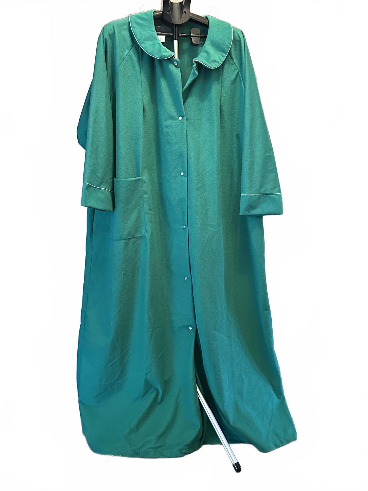 Carole Vintage Women’s Green Long Housecoat Nightgown