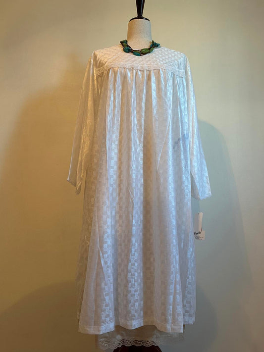 Carole White Long Sleeve Nylon Nightgown XXL NWT